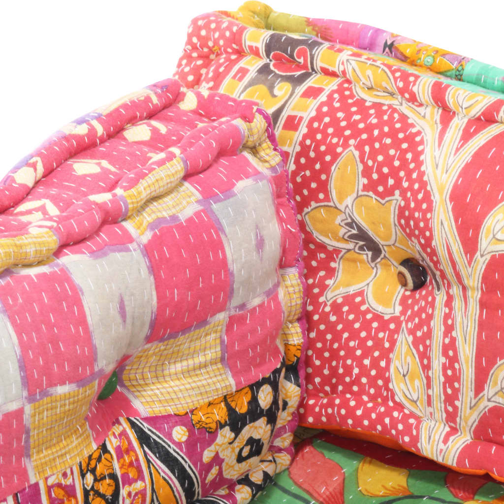 Palettensofa-Auflage Mehrfarbig Stoff Patchwork