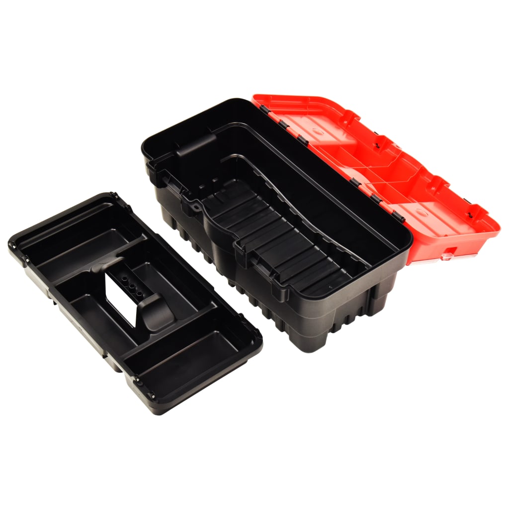 Værktøjskasse Plast 462 x 256 x 242 mm Rød