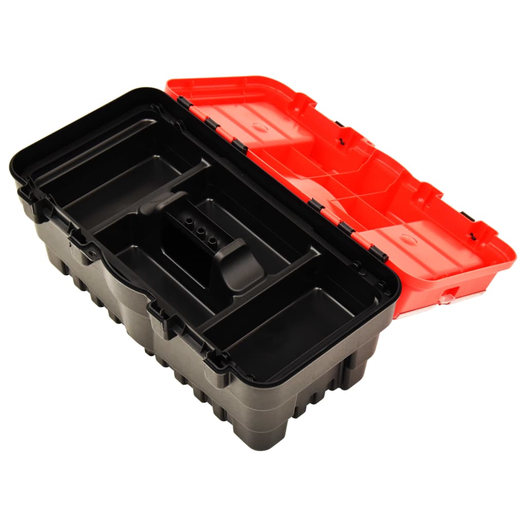 Værktøjskasse Plast 462 x 256 x 242 mm Rød