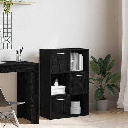 Lagerschrank Schwarz 60x29,5x90 cm Holzwerkstoff