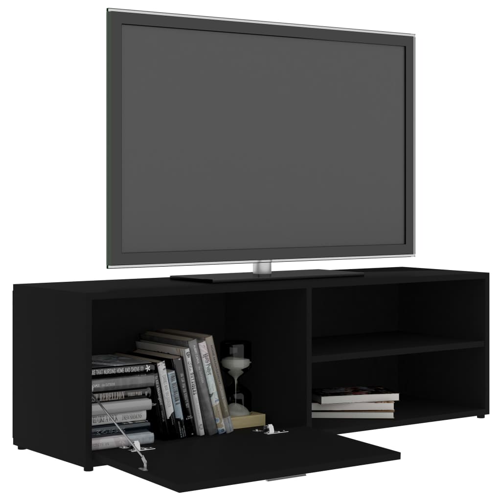 TV-skab Sort 120x34x37 cm Træ Materiale