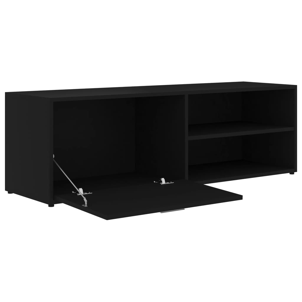 TV-skab Sort 120x34x37 cm Træ Materiale