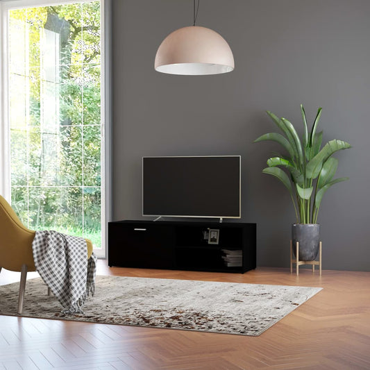 TV-skab Sort 120x34x37 cm Træ Materiale