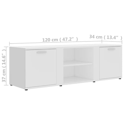 TV-Schrank Weiß 120x34x37 cm Holzwerkstoff