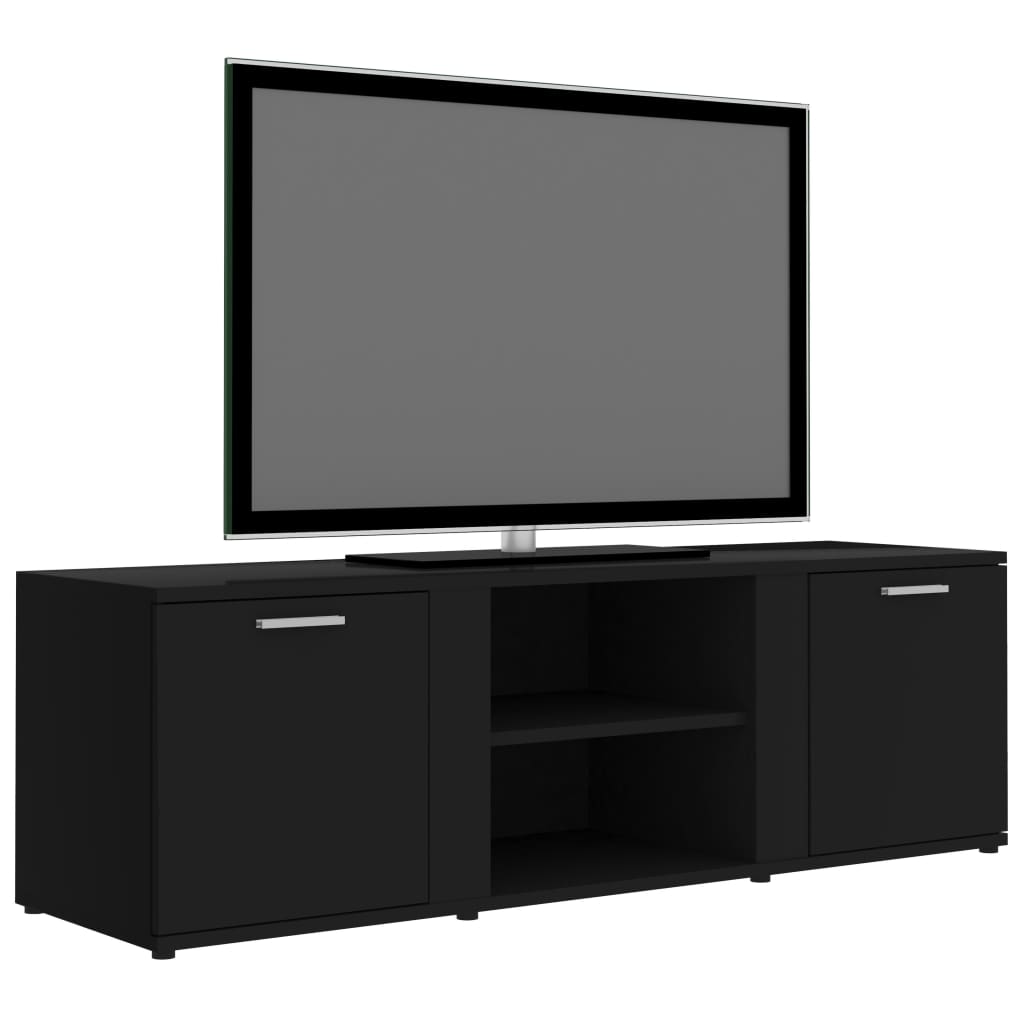 TV-skab Sort 120x34x37 cm Træ Materiale
