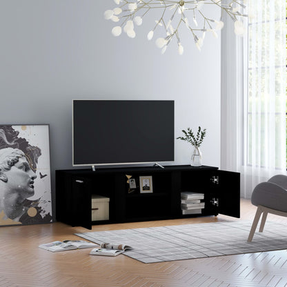 TV-skab Sort 120x34x37 cm Træ Materiale