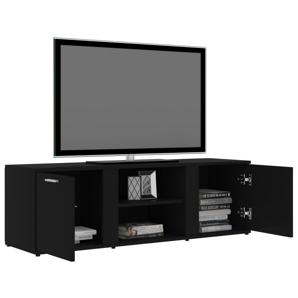 TV-skab Sort 120x34x37 cm Træ Materiale