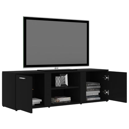 TV-skab Sort 120x34x37 cm Træ Materiale