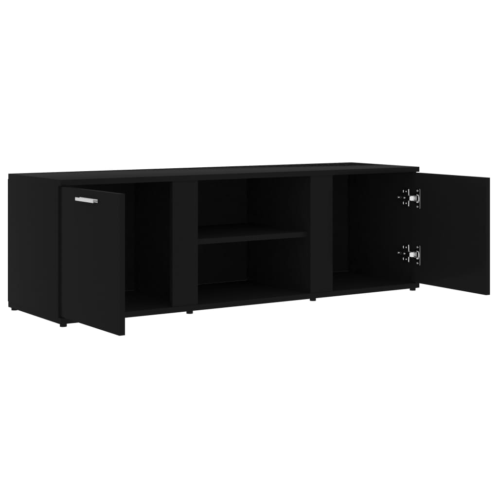 TV-skab Sort 120x34x37 cm Træ Materiale