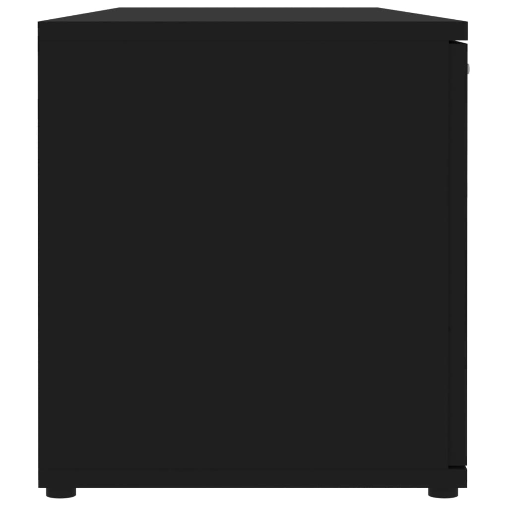 TV-skab Sort 120x34x37 cm Træ Materiale