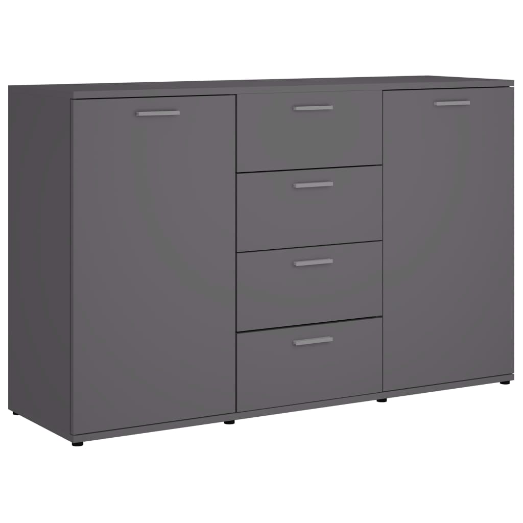 Sideboard Grau 120x35,5x75 cm Holzwerkstoff