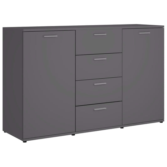 Sideboard Grau 120x35,5x75 cm Holzwerkstoff