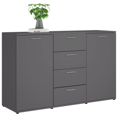 Sideboard Grau 120x35,5x75 cm Holzwerkstoff
