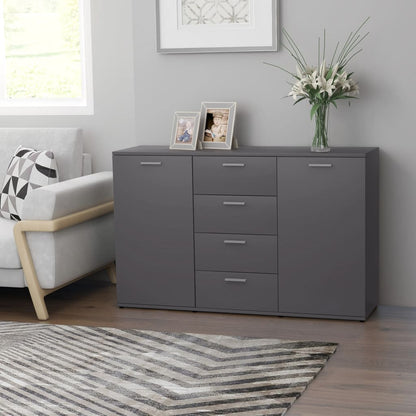 Sideboard Grau 120x35,5x75 cm Holzwerkstoff