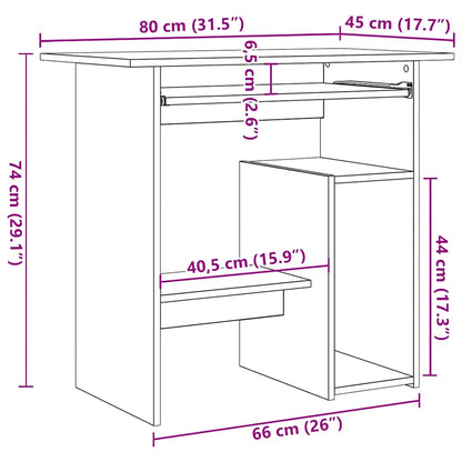 Schreibtisch Weiß 80x45x74 cm Holzwerkstoff