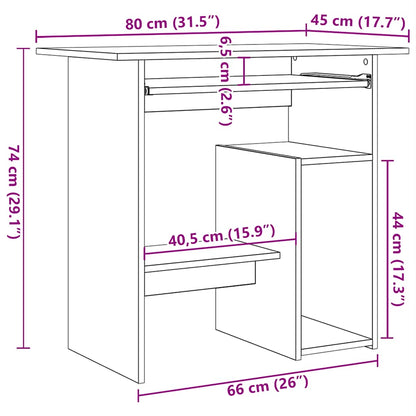 Schreibtisch Schwarz 80x45x74 cm Holzwerkstoff