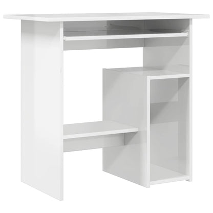 Schreibtisch Hochglanz-Weiß 80x45x74 cm Holzwerkstoff