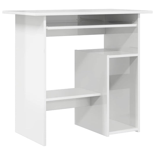 Schreibtisch Hochglanz-Weiß 80x45x74 cm Holzwerkstoff