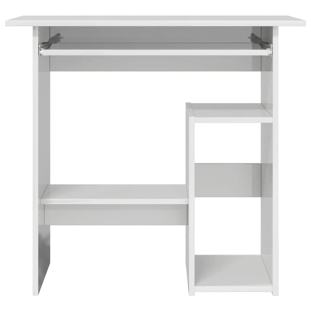 Schreibtisch Hochglanz-Weiß 80x45x74 cm Holzwerkstoff