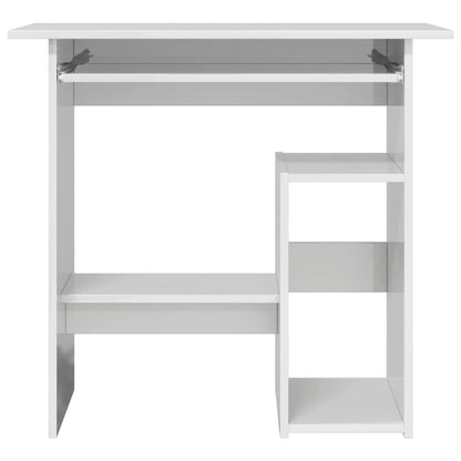 Schreibtisch Hochglanz-Weiß 80x45x74 cm Holzwerkstoff