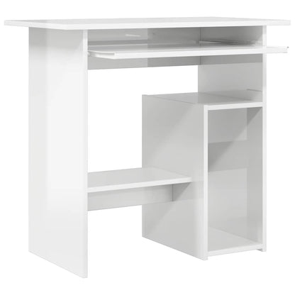 Schreibtisch Hochglanz-Weiß 80x45x74 cm Holzwerkstoff