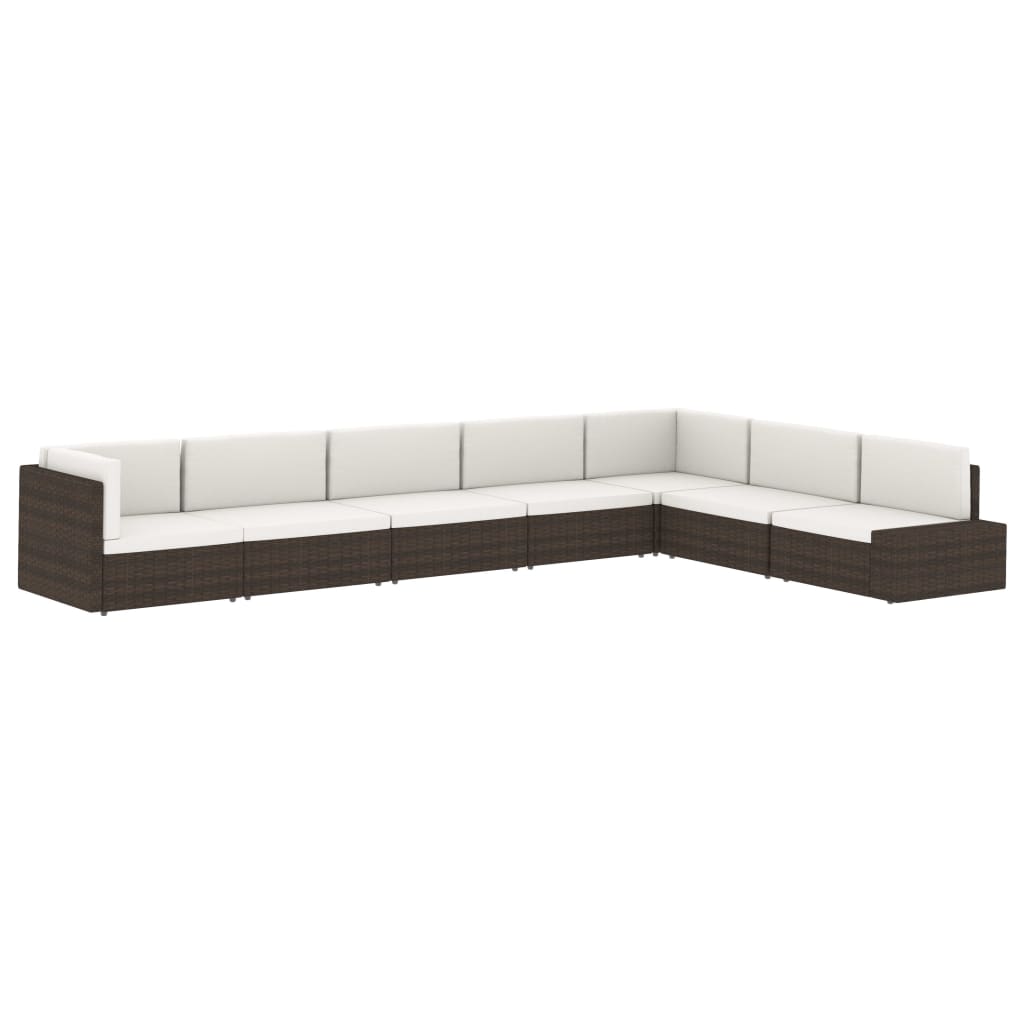 Modulares Sofa-Eckteil Poly Rattan Schwarz