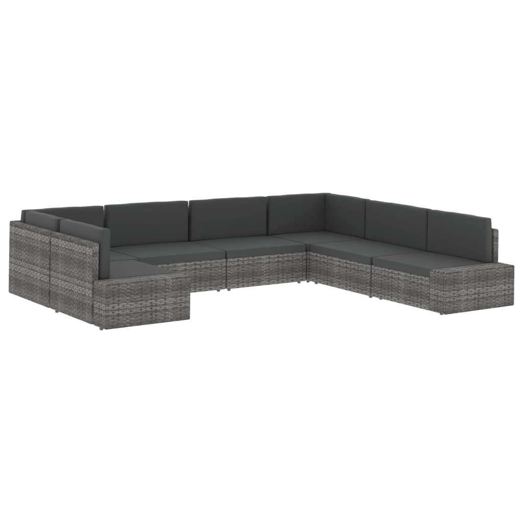 Modulares 2-Sitzer-Sofa Poly Rattan Braun