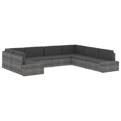 Modulares 2-Sitzer-Sofa Poly Rattan Braun