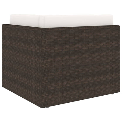 Modulares 2-Sitzer-Sofa Poly Rattan Braun