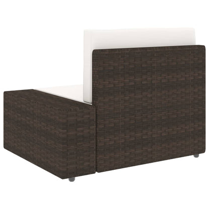 Modulares 2-Sitzer-Sofa Poly Rattan Braun