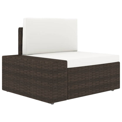 Modulares 2-Sitzer-Sofa Poly Rattan Braun