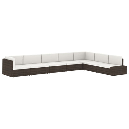 Modulares Sofa-Eckteil Poly Rattan Grau