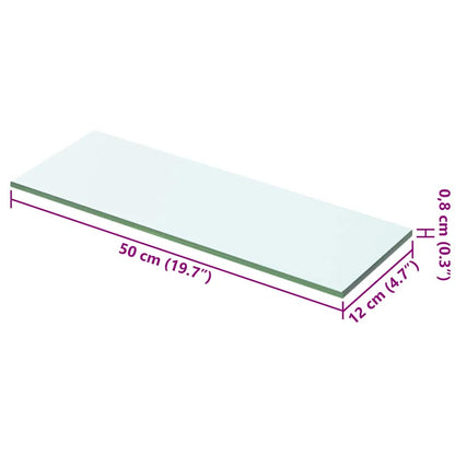 Regalböden 2 Stk. Glas Transparent 50x12 cm
