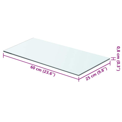 Regalböden 2 Stk. Glas Transparent 60x25 cm