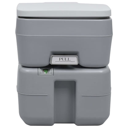 Tragbare Campingtoilette Grau 20+10 L