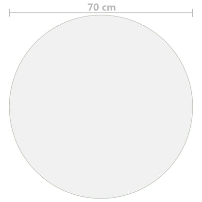 Tischfolie Transparent Ø 70 cm 1,6 mm PVC