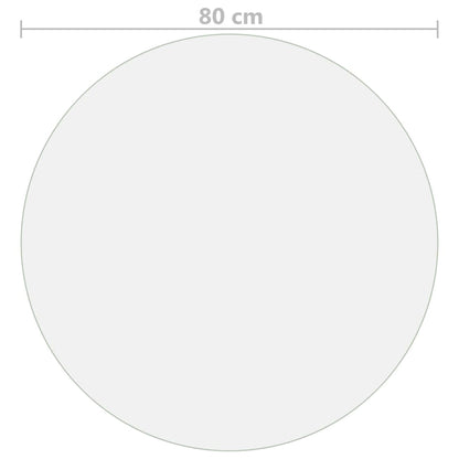 Tischfolie Transparent Ø 80 cm 2 mm PVC