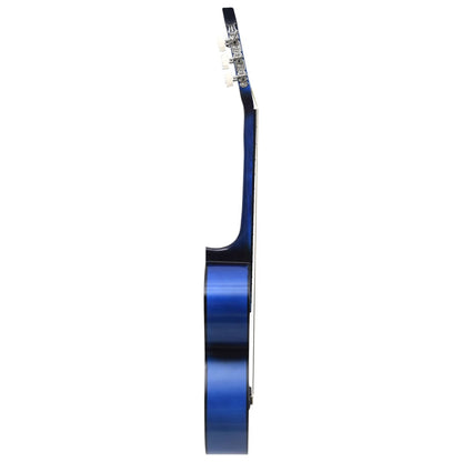 Klassikgitarre für Anfänger Blau 4/4 39" Lindenholz