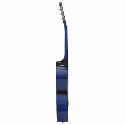 Klassikgitarre für Anfänger Blau 4/4 39" Lindenholz