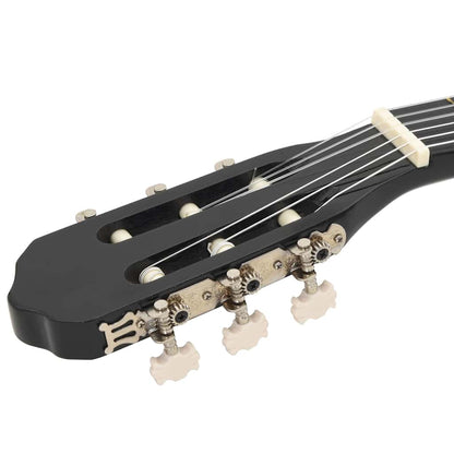 Klassikgitarre für Anfänger Schwarz 4/4 39" Lindenholz