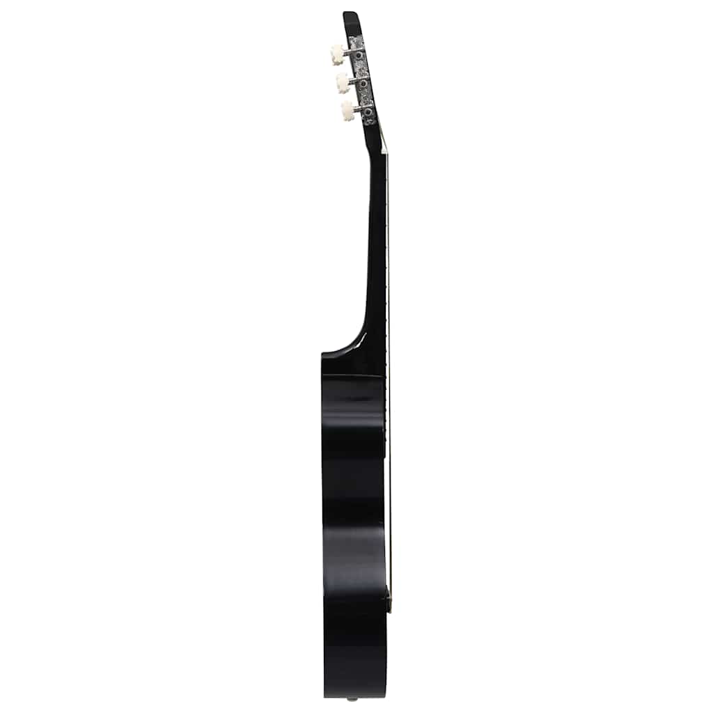 12-tlg. Klassikgitarren-Set für Anfänger Schwarz 4/4 39"