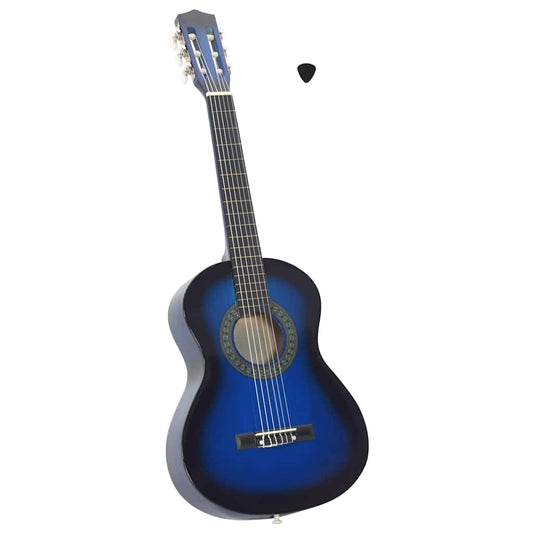 Klassikgitarre für Anfänger und Kinder Blau 1/2 34"