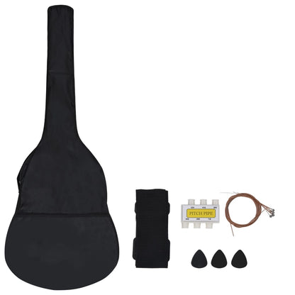 8-tlg. Klassische Gitarre Set für Anfänger Blau 1/2 34"