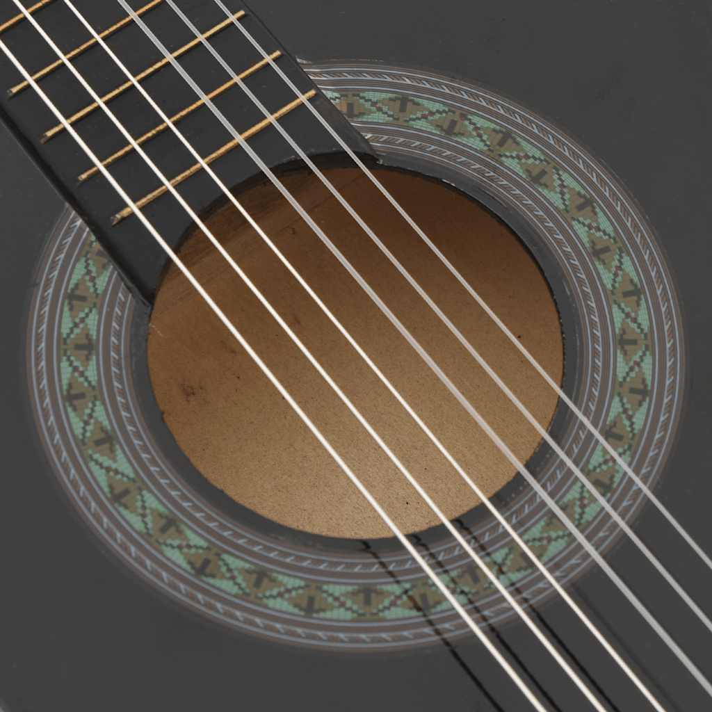 Klassikgitarre für Anfänger und Kinder Schwarz 1/2 34"