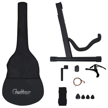 12-tlg. Westerngitarre Set Akustisch Cutaway mit 6 Saiten 38"