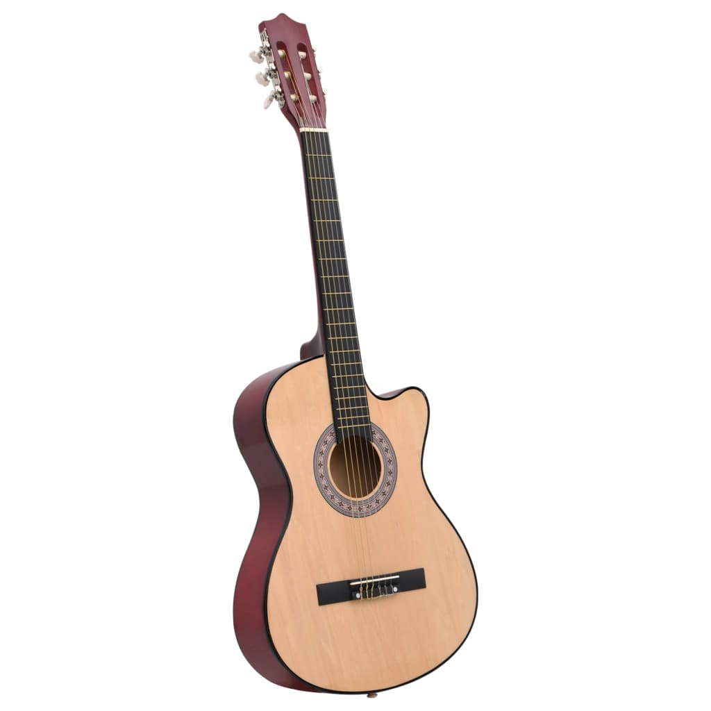 12-tlg. Westerngitarre Set Akustisch Cutaway mit 6 Saiten 38"