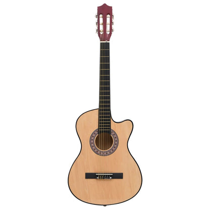 12-tlg. Westerngitarre Set Akustisch Cutaway mit 6 Saiten 38"
