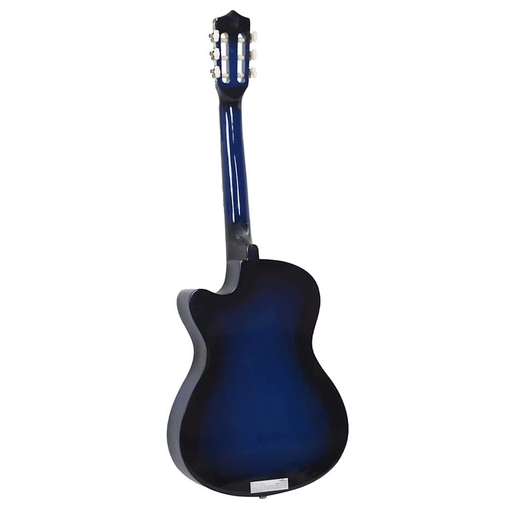 Westerngitarre Cutaway mit 6 Saiten Blau-Schattiert 38"