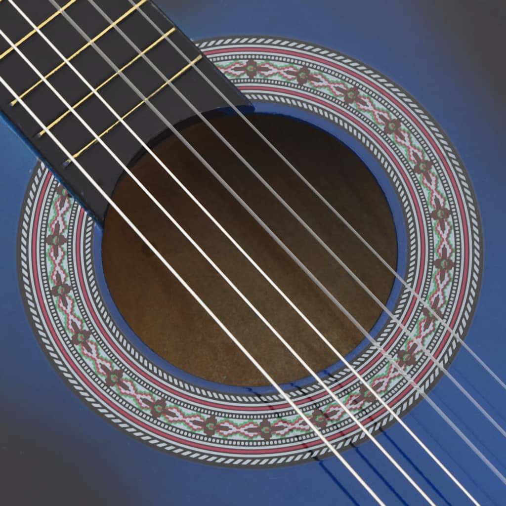 Westerngitarre Cutaway mit 6 Saiten Blau-Schattiert 38"