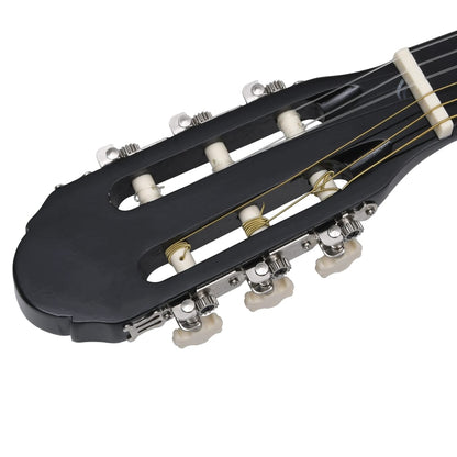 12-delt sæt Western guitarsæt med equalizer og 6 strenge sort